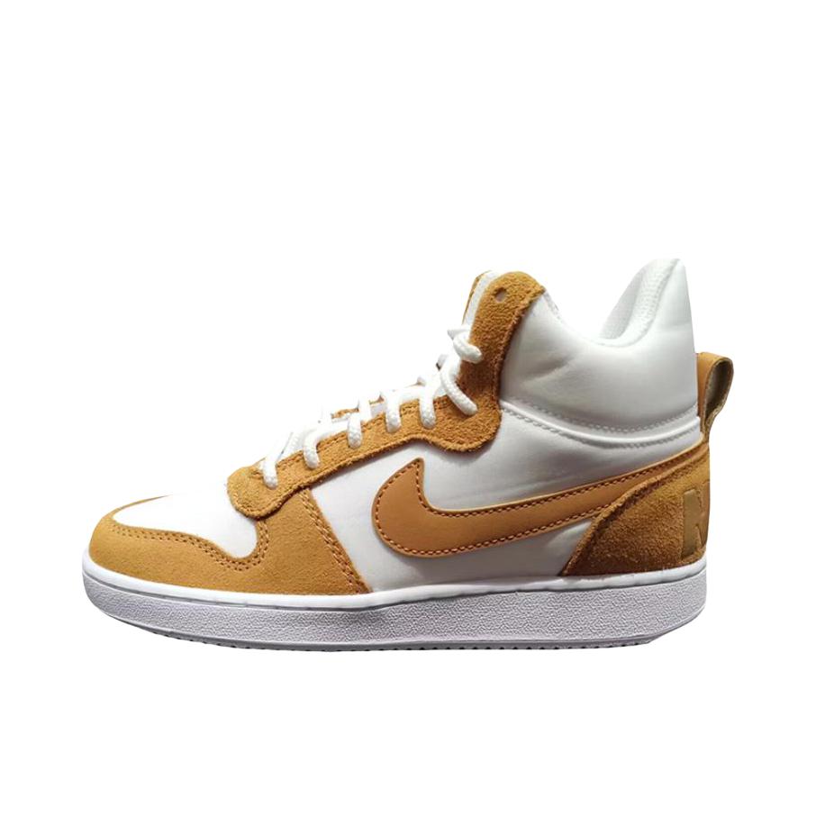 推荐商品：Nike Court Borough 板鞋 复古舒适透气防滑耐磨轻便防水耐穿 女款/白色/黄色