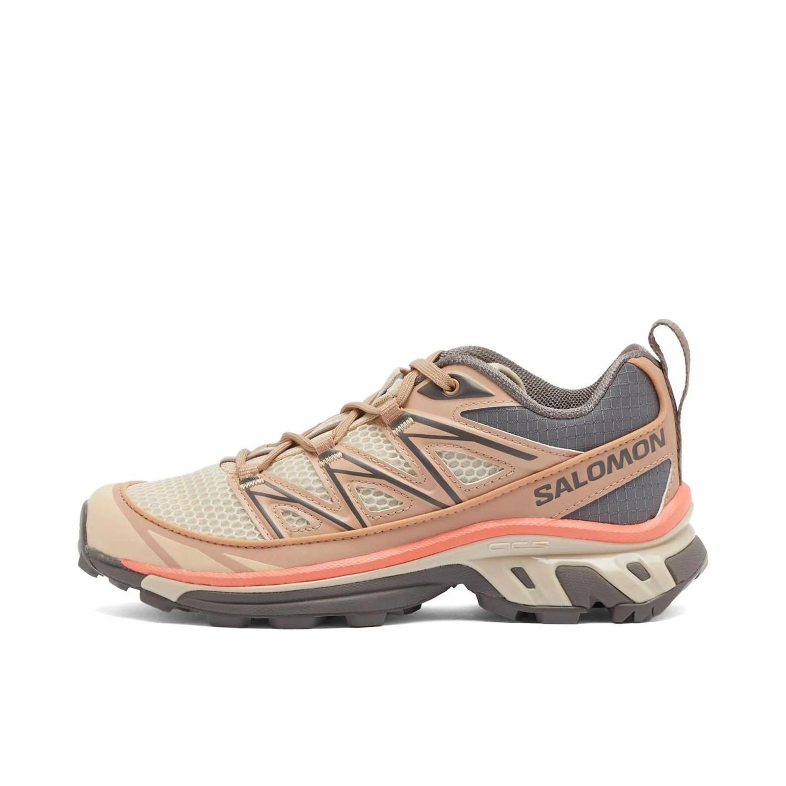推荐商品：Salomon/萨洛蒙 XT-6 户外休闲鞋 越野跑鞋 织物复古机能透气网布支撑防水包裹性 卡其色/橙色