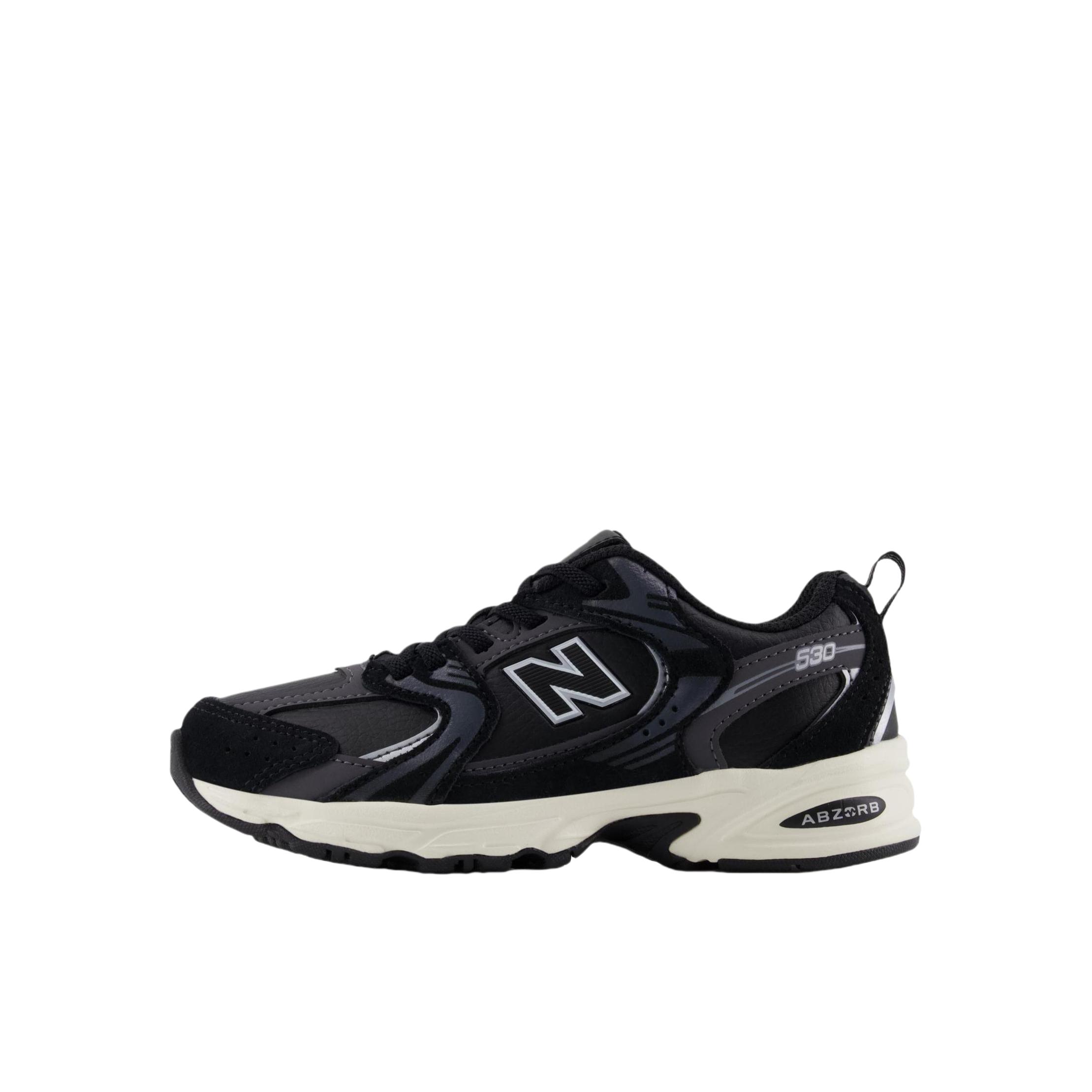 推荐商品：New Balance 530 运动鞋儿童 防踢防滑耐磨网面透气舒适百搭潮酷织物 小童/深黑色