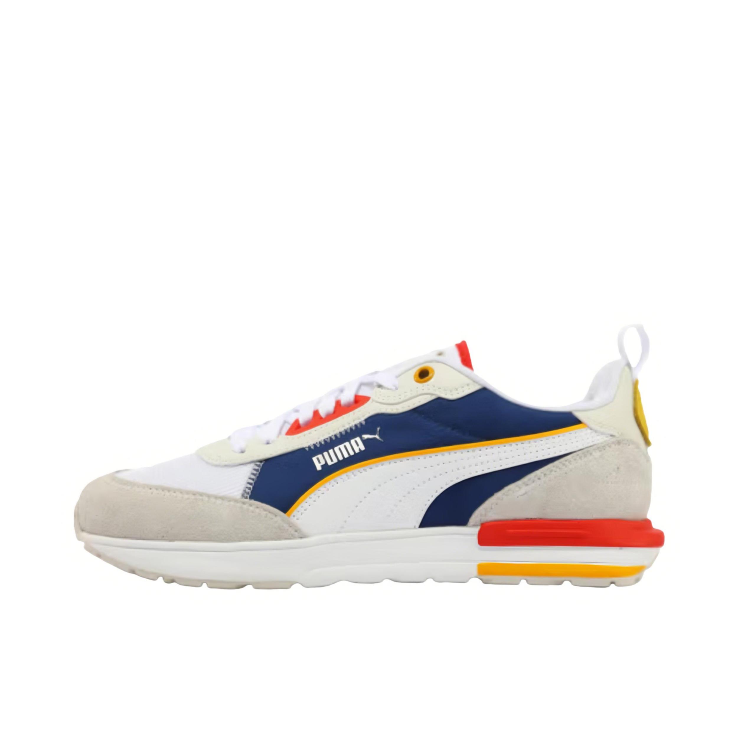 推荐商品：Puma/彪马 R22 运动休闲鞋 拼接复古时尚舒适耐磨轻便透气缓震抓地 深藏青/白色/烟灰色/红色