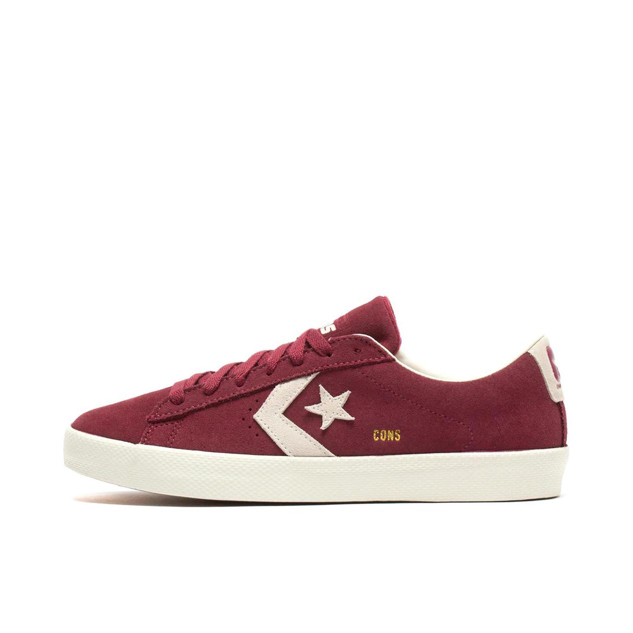 推荐商品：Converse/匡威 PL Vulc Pro 翻毛皮 防滑耐磨 舒适轻便 透气 时尚百搭 复古休闲 滑板鞋 酒红/白色
