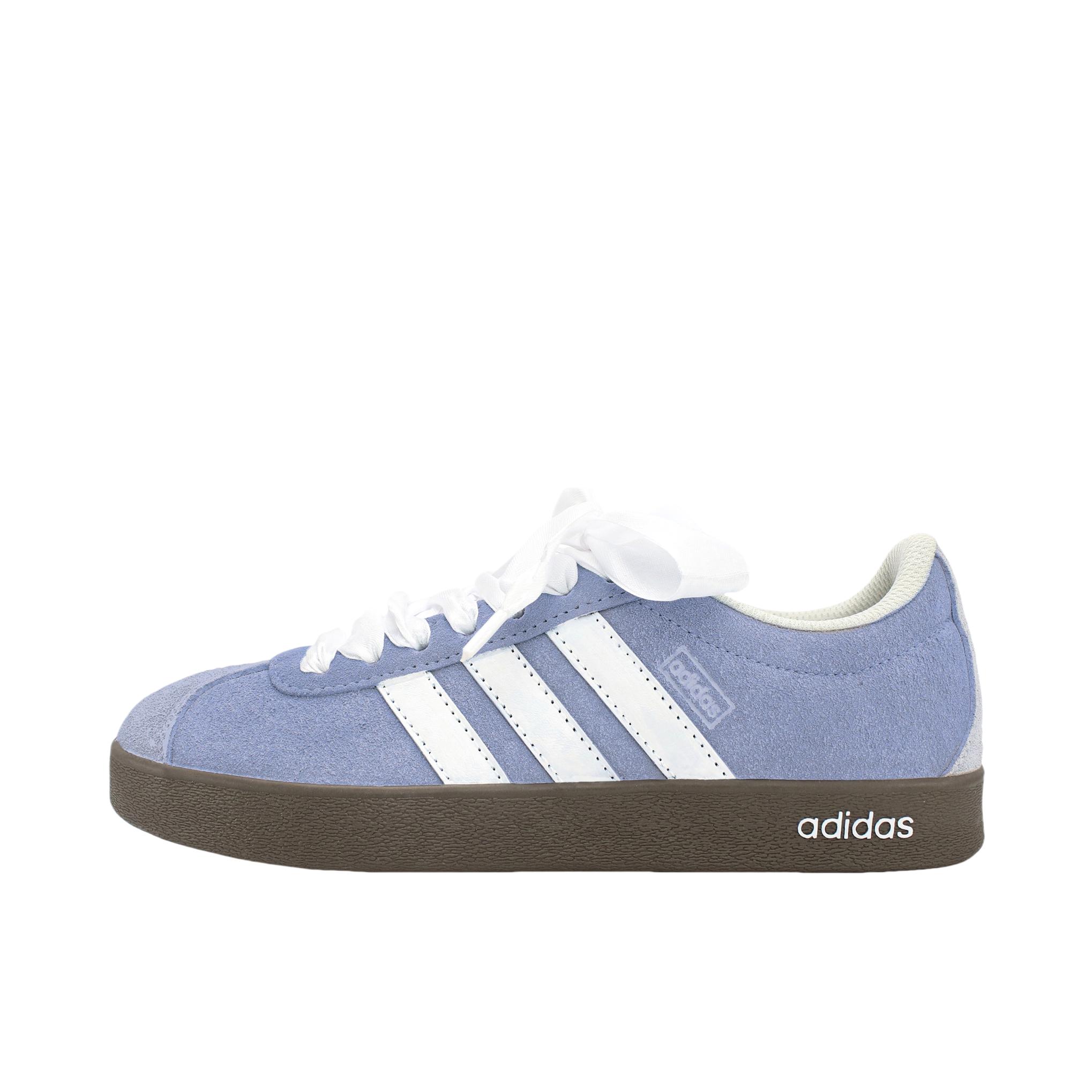 推荐商品：【定制球鞋】Adidas neo VL Court 2.0 德训鞋 板鞋 复古轻便耐磨芭蕾风甜美文艺抗冲击性防水 蓝莓
