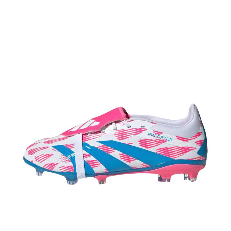 推荐商品：adidas Predator Elite FG 顶级 胶质长钉 天然硬草地 圆头 足球鞋 大童/蓝色/粉色