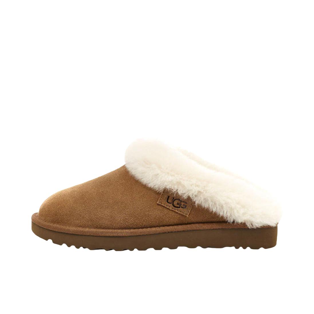 推荐商品：UGG Cluggette 轻便 休闲 包头 低跟 拖鞋 女款/栗色