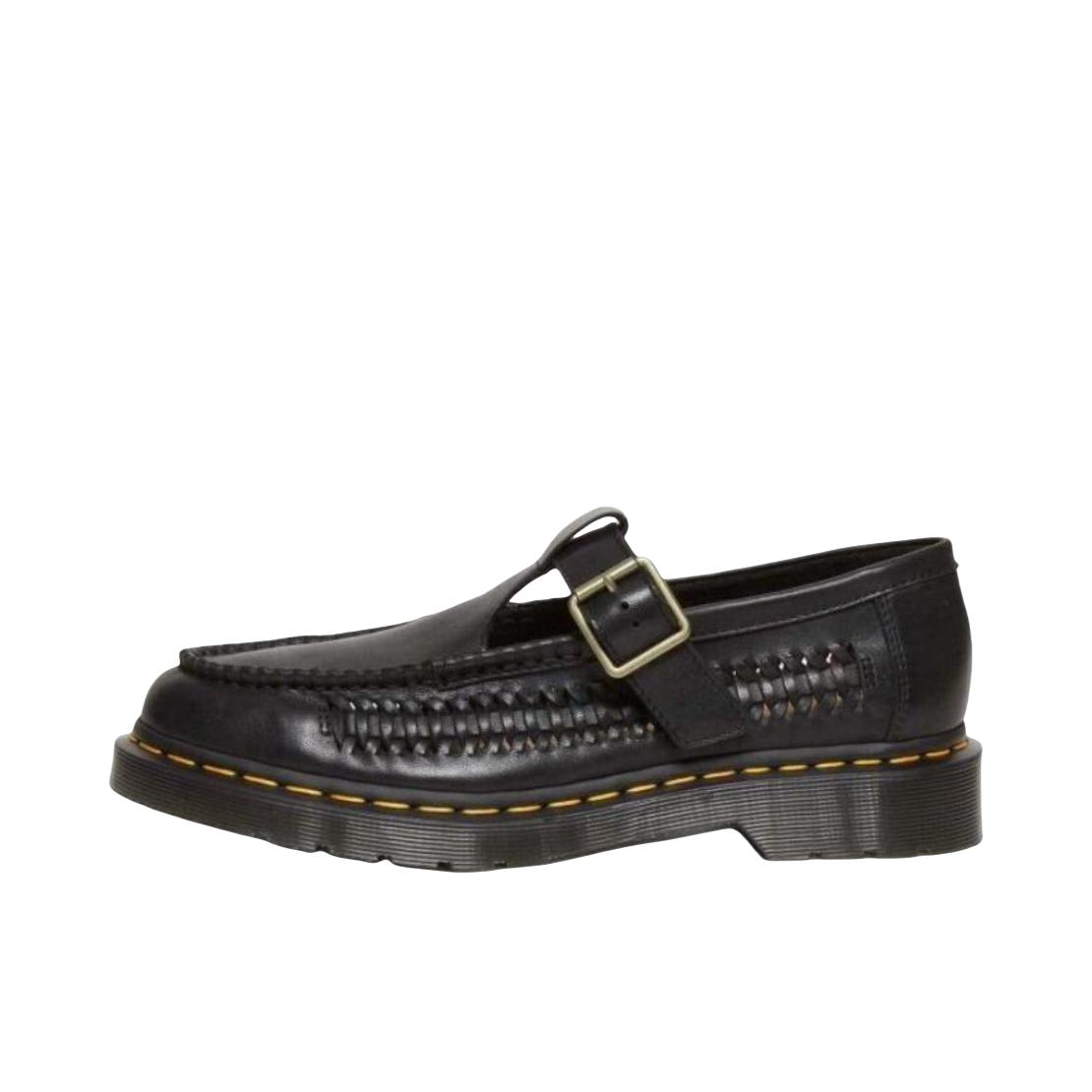 推荐商品：Dr. Martens 皮革 圆头 平跟 搭扣 皮鞋 黑色 