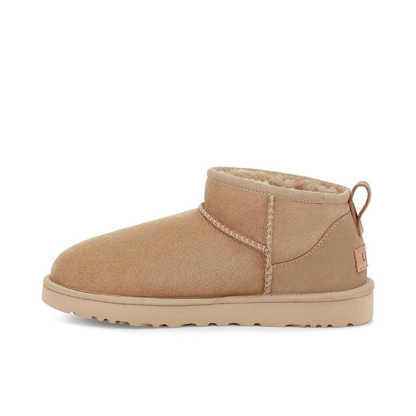 推荐商品：UGG  Classic Ultra Mini  圆头 短筒 皮毛一体 秋冬  雪地靴 女款/沙色