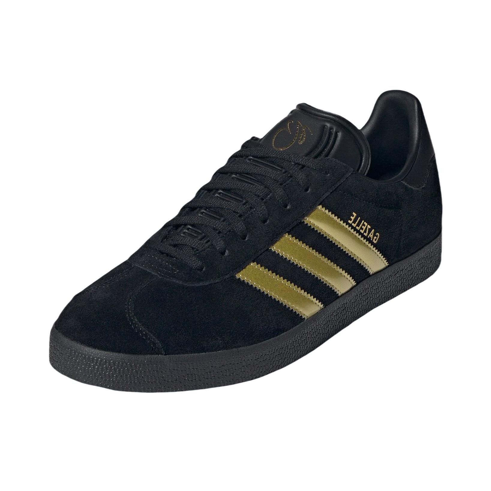 推荐商品：adidas Originals Gazelle T头鞋 德训鞋 板鞋 轻便复古薄底舒适百搭减震耐磨贴合圆头 Jude Bellingham联名/黑色/金色