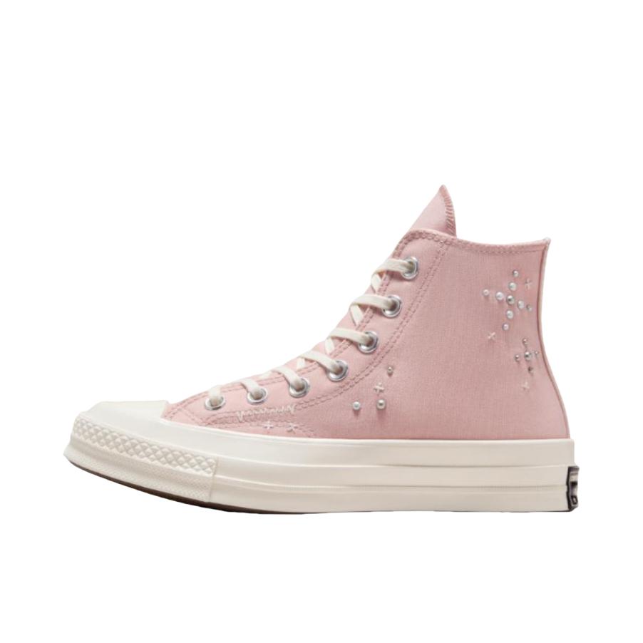 推荐商品：Converse/匡威 Chuck 70 帆布鞋 防滑耐磨薄底轻便透气舒适百搭复古时尚贴合圆头流光风 女款/粉色