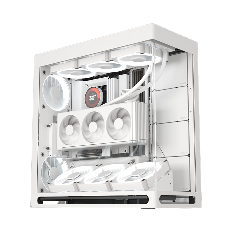 推荐商品：HAVN HS420 VGPU 电脑机箱 一体U型玻璃 磁吸面板 现代美学设计 水冷 四面防尘