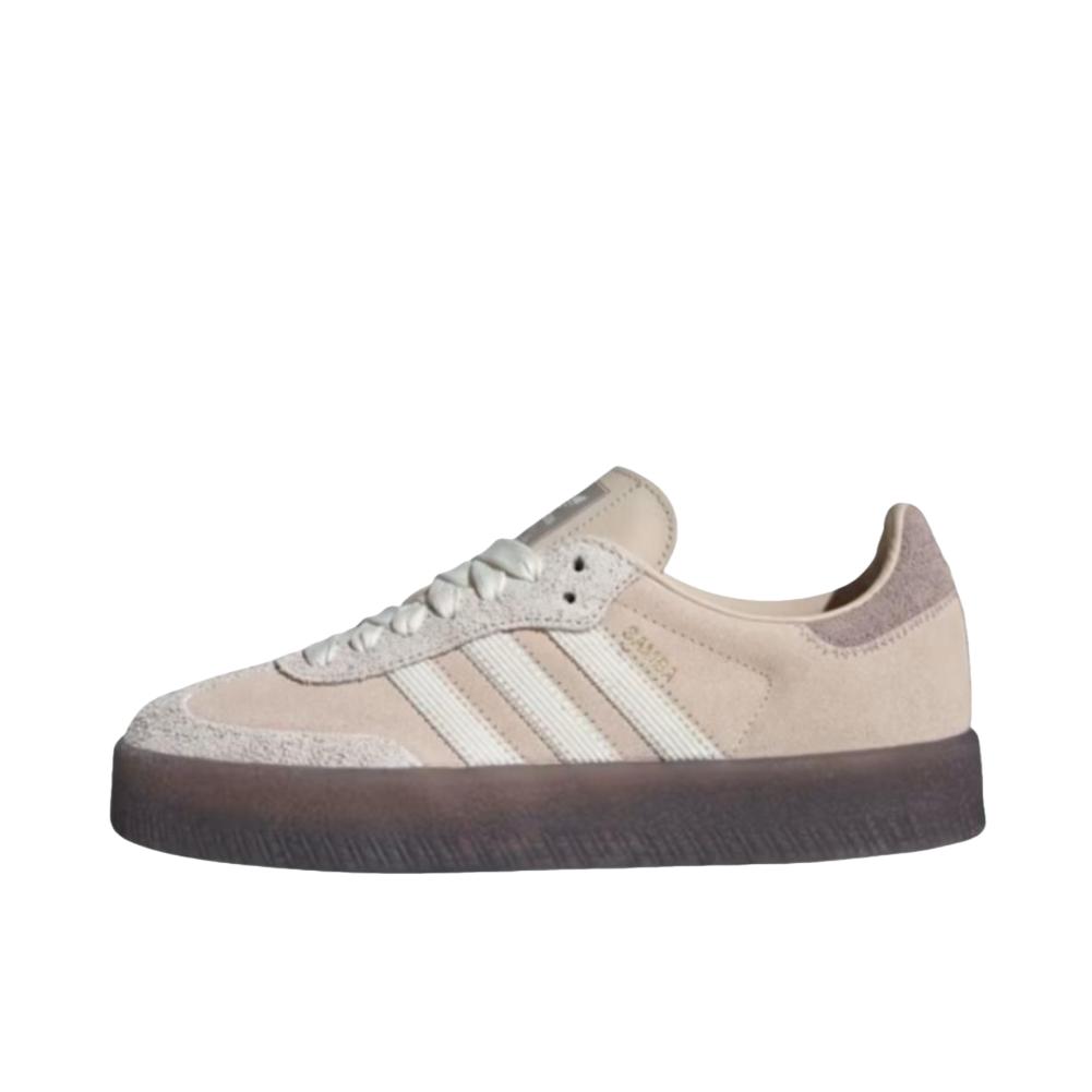 推荐商品：adidas Originals Sambae T头鞋 德训鞋 板鞋 增高包裹性合成革 亚麻/灰白色/灰色