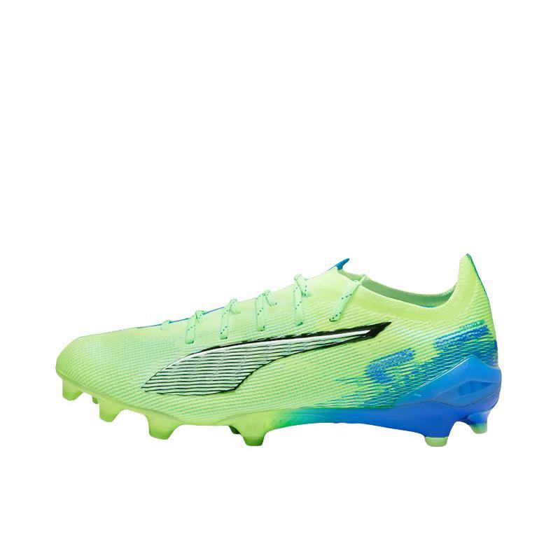 推荐商品：Puma Ultra 5 Ultimate FG 胶质 防滑耐磨 轻便透气 包裹性 舒适支撑 足球鞋 青色/蓝色