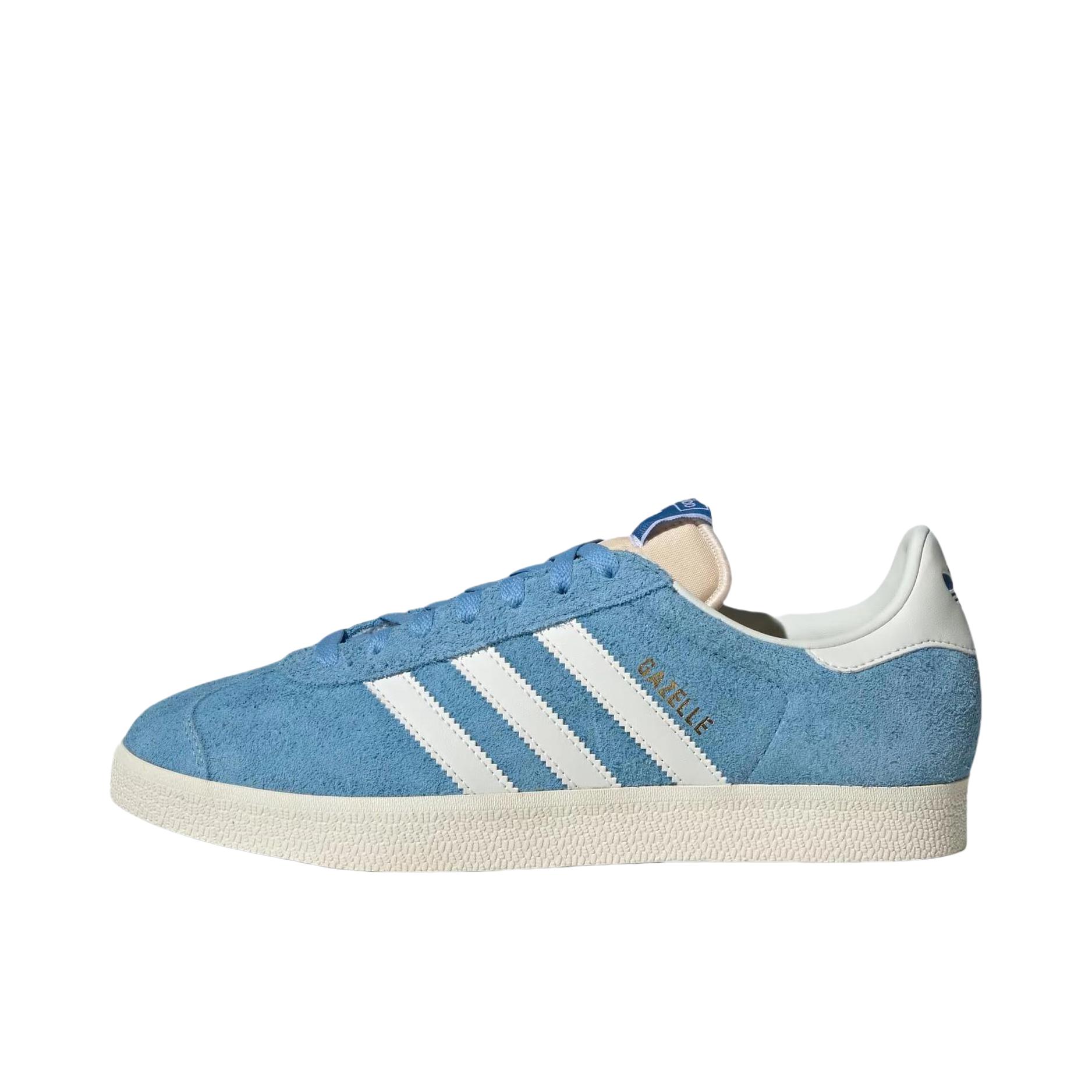 推荐商品：adidas Originals Gazelle T头鞋 德训鞋 板鞋 轻便复古薄底舒适百搭减震耐磨贴合圆头 浅蓝色/灰白色/乳白色