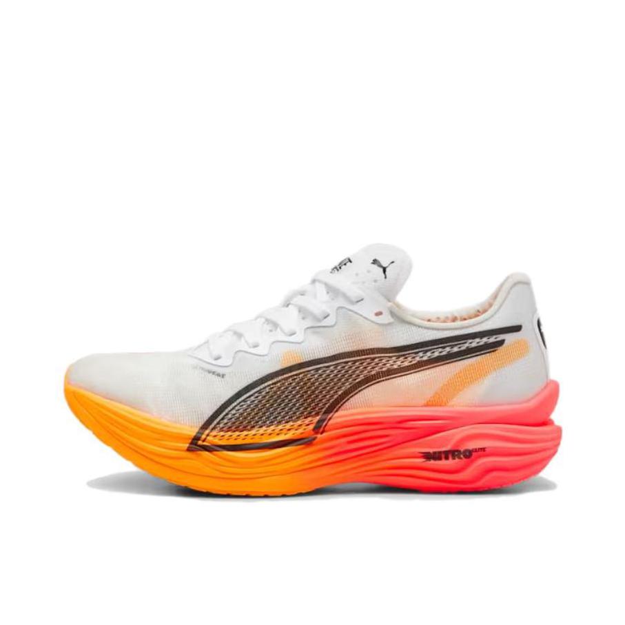 推荐商品：Puma/彪马 Deviate Nitro Elite 3 彪破精英 碳板 缓震回弹 舒适透气 防滑耐磨 健步 跑鞋 白色/红色/黄色