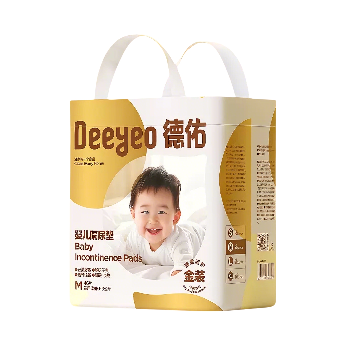 推荐商品：德佑 金装婴儿一次性隔尿垫新生宝宝换纸尿裤护理垫透气防水吸水加厚免水洗加柔