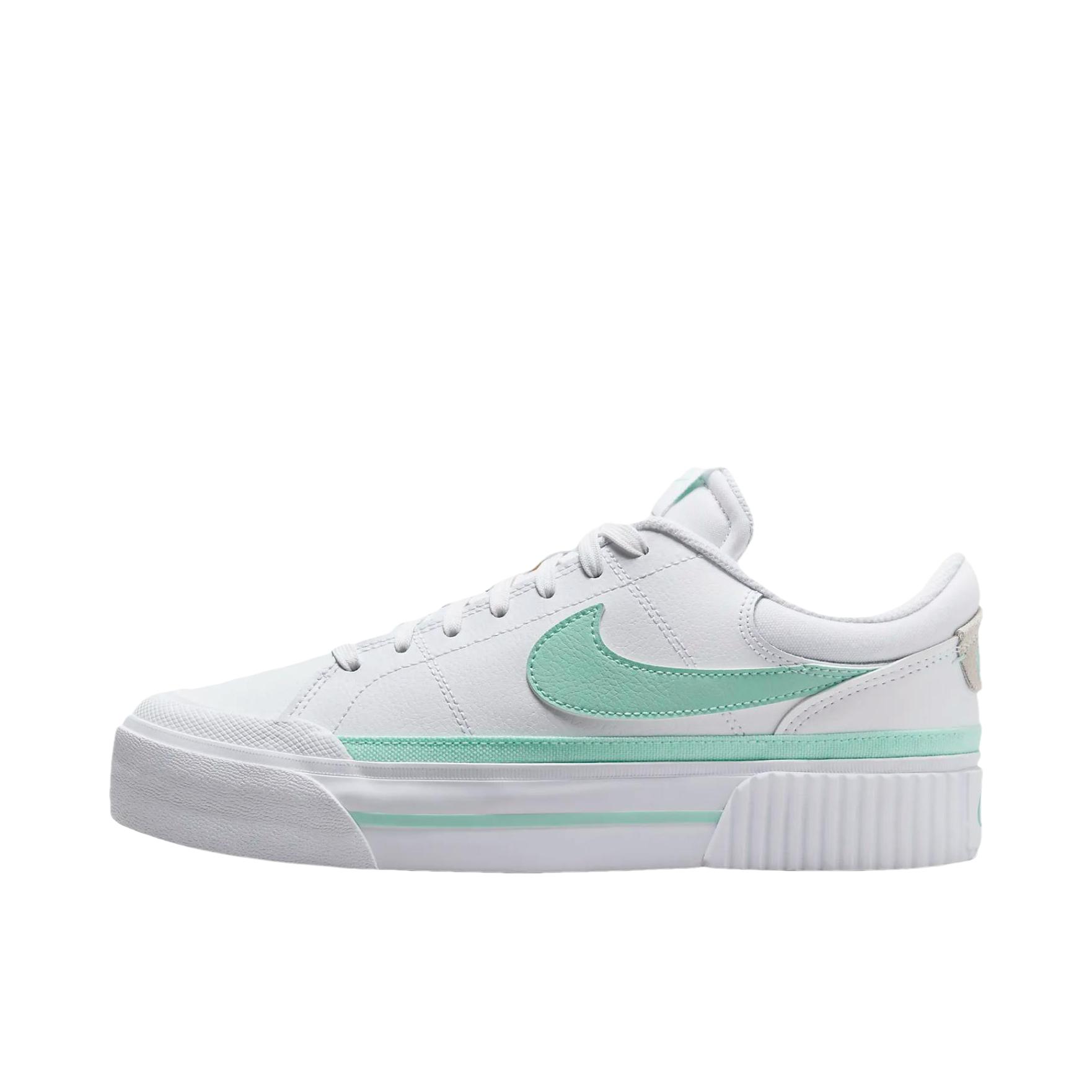推荐商品：Nike Court Legacy 板鞋 复古舒适透气防滑耐磨休闲运动一脚蹬 女款/白色/绿色