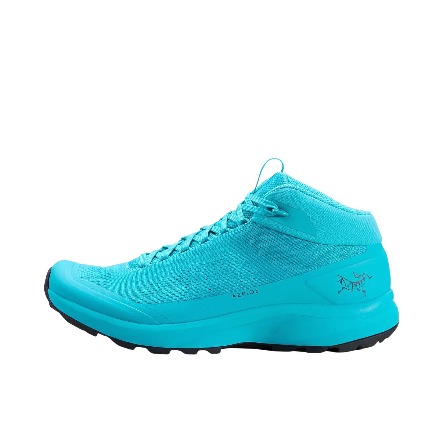 推荐商品：Arc'teryx/始祖鸟 Aerios AURA 防滑 中帮 厚底 圆头 户外鞋 蓝色四色/黑色 