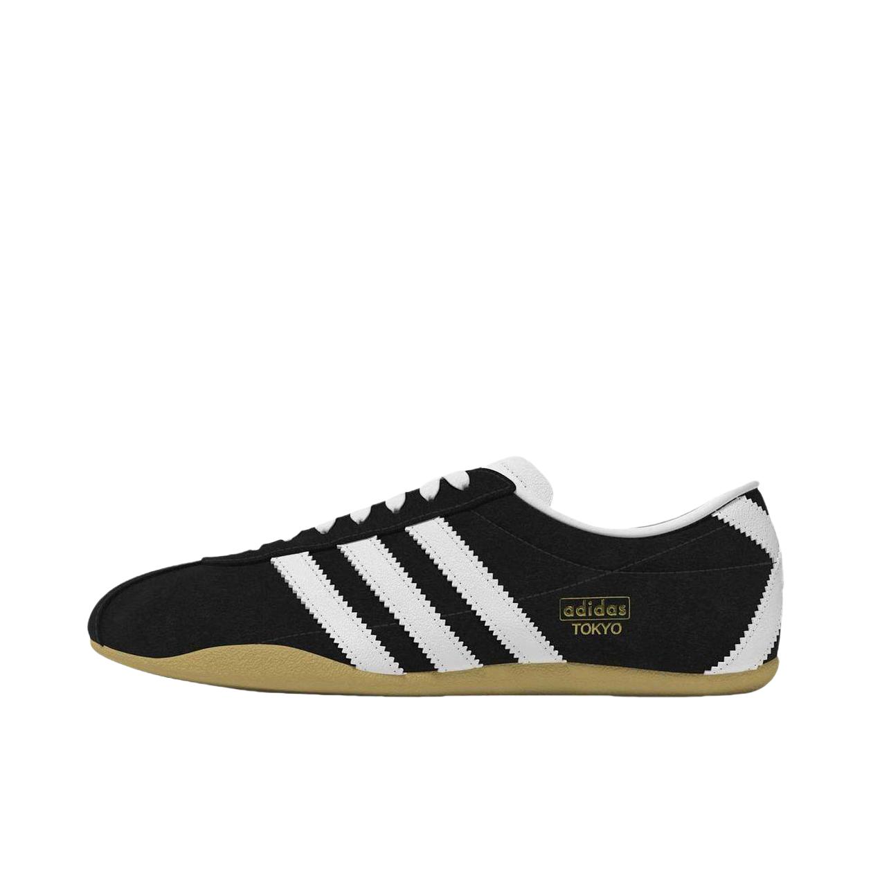 推荐商品：adidas Originals Tokyo 防滑耐磨 舒适低帮 圆头 平跟 复古 时尚百搭 运动休闲鞋 黑色/白色 