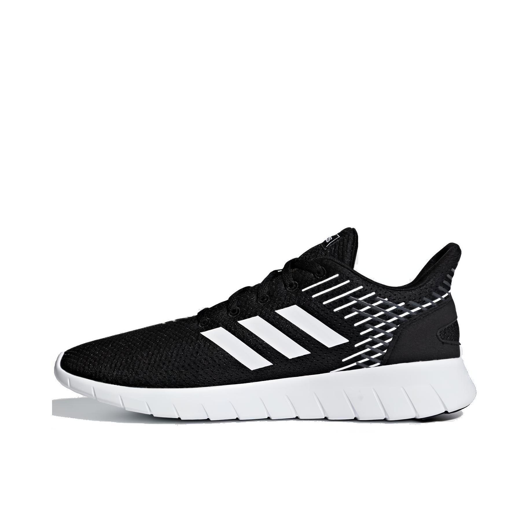 推荐商品：adidas Asweerun 缓震 防滑 耐磨 网面舒适透气 织物 跑鞋 Black/White 黑/白
