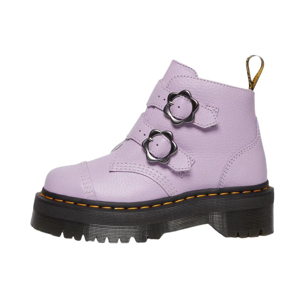 推荐商品：Dr. Martens 短筒 厚底 圆头 防滑 马丁靴 女款/紫色