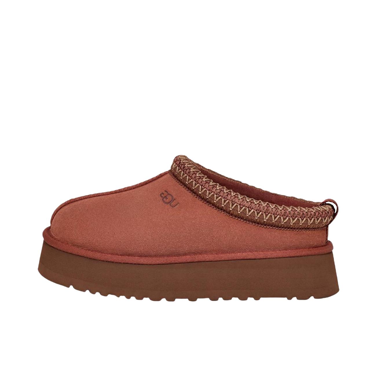 推荐商品：UGG Tasman 运动休闲鞋 编织花边一脚蹬厚底舒适防滑耐磨圆头百搭简约 朱红色