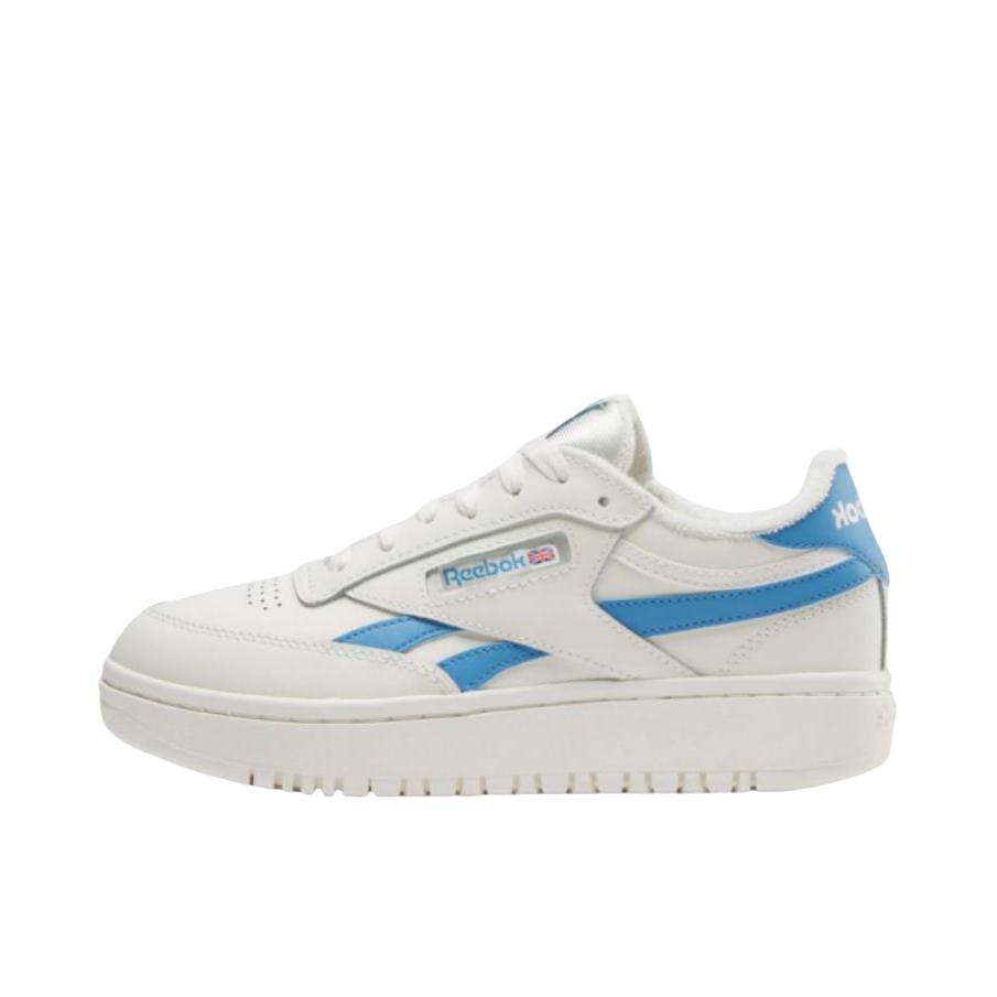 推荐商品：Reebok/锐步 Club C 防滑 低帮 橡胶 厚底 板鞋 白色/蓝色