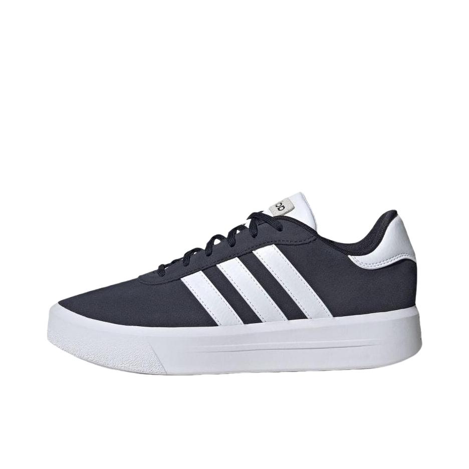 推荐商品：adidas Court Silk 板鞋 绒面厚底防滑减震耐磨 女款/黑色/白色