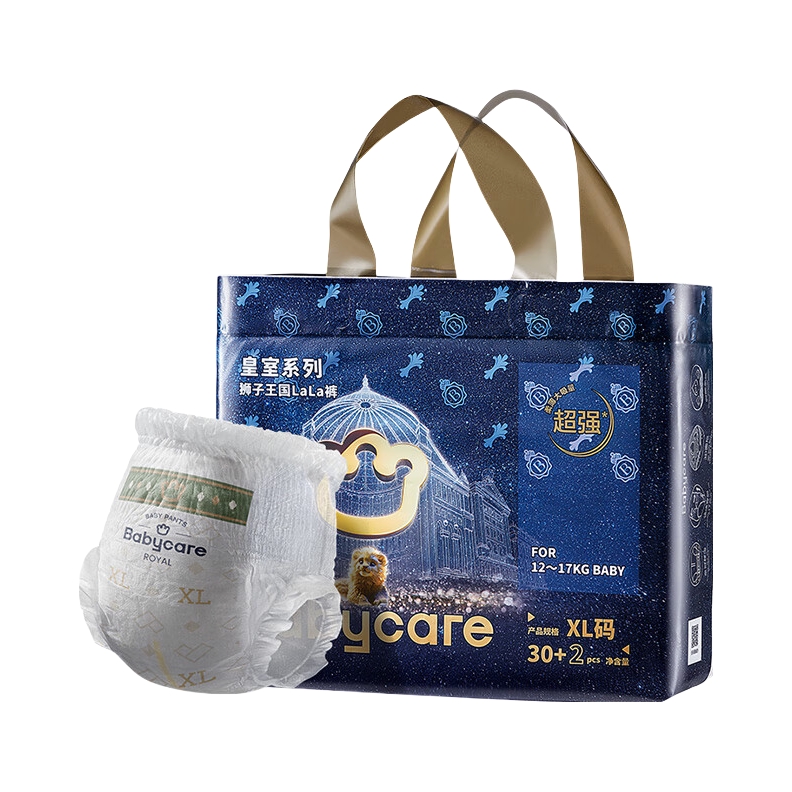 推荐商品：babycare 皇室狮子王国拉拉裤XL码 尿不湿 新生儿超薄弱酸亲肤透气柔软干爽全能