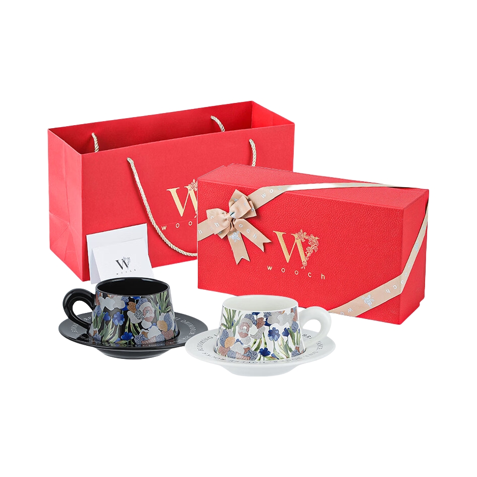 推荐商品：物取 W207-1 午后时光系列 可加热 黑色 马克杯 情侣对杯 礼盒装
