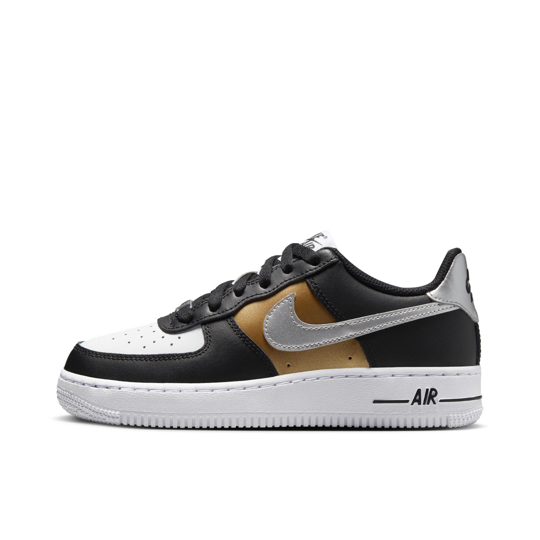 推荐商品：Nike Air Force 1 空军一号 板鞋 轻便舒适百搭耐磨防滑复古 GS/黑/金属银