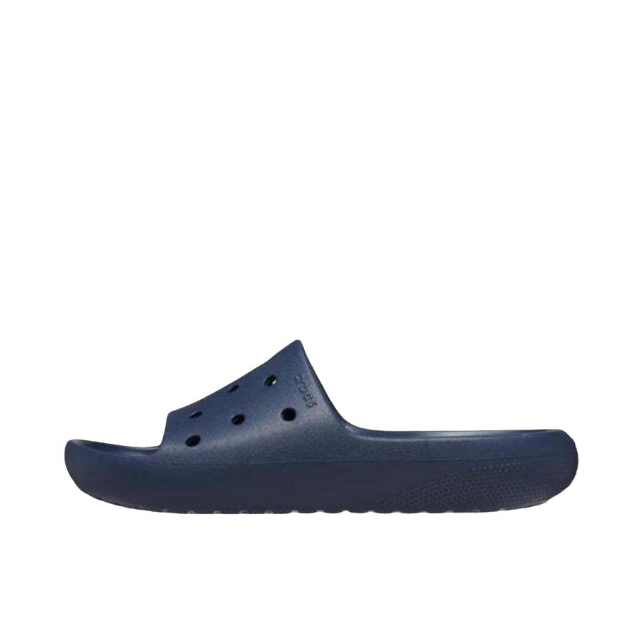 推荐商品：Crocs/卡骆驰 Classic Slide 2.0 一字型 外穿 防磨 露趾 套穿 圆头 户外 拖鞋 深蓝色 