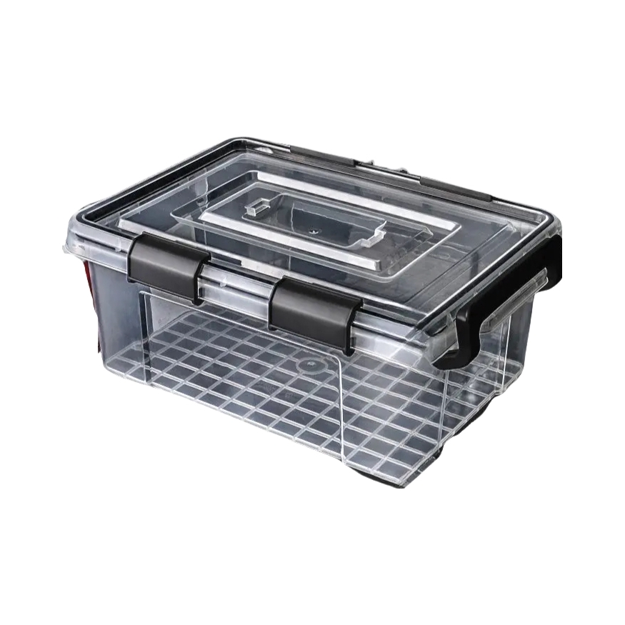 推荐商品：北杉 PP材质 密封升级加厚款6扣 多功能收纳箱