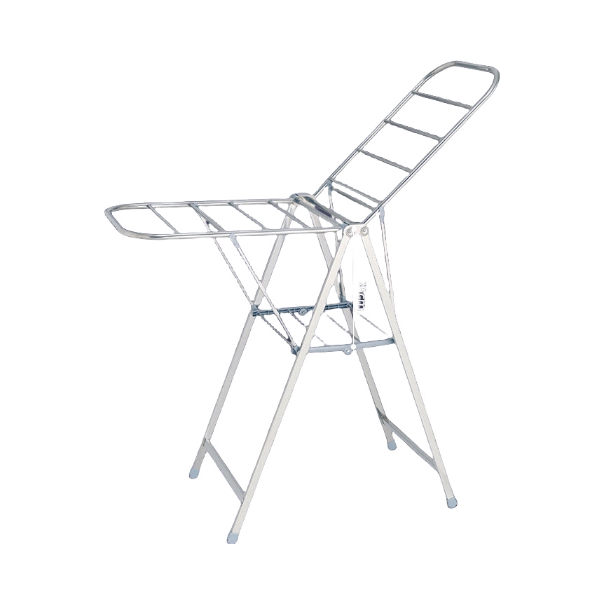 推荐商品：莱洁 不锈钢 双翼形两层 居家晾晒落地晾衣架