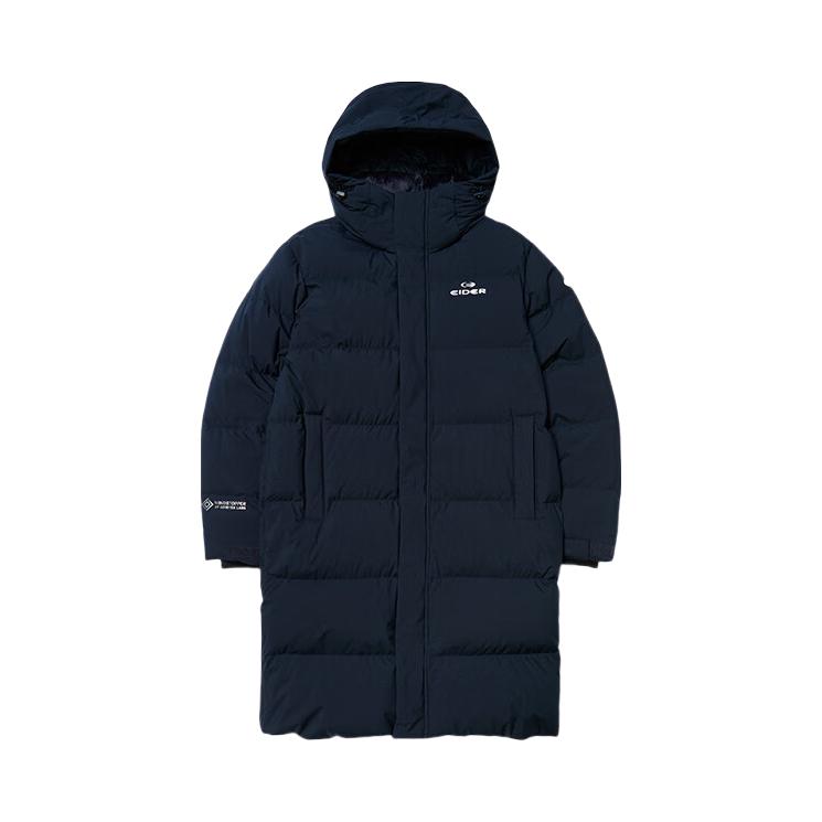 推荐商品：【张元英同款】EIDER  STELOL系列防风高充绒量鹅绒连帽长款羽绒服 男女同款 DUW24537 碳 