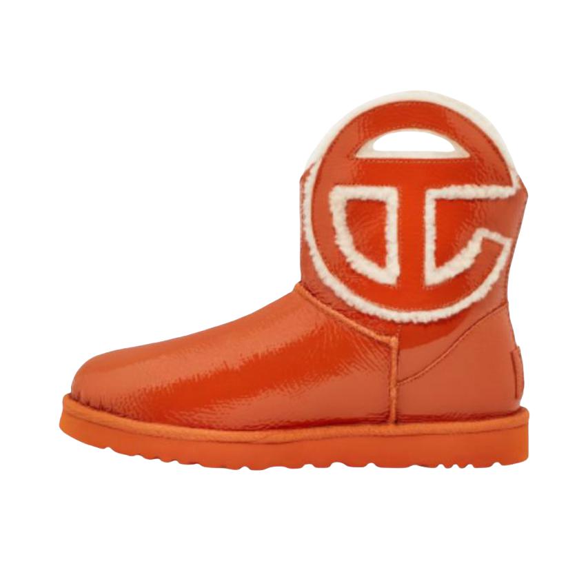 推荐商品：UGG X Telfar Logo Mini 防滑耐磨 舒适圆头 雪地靴 1122991 南瓜色