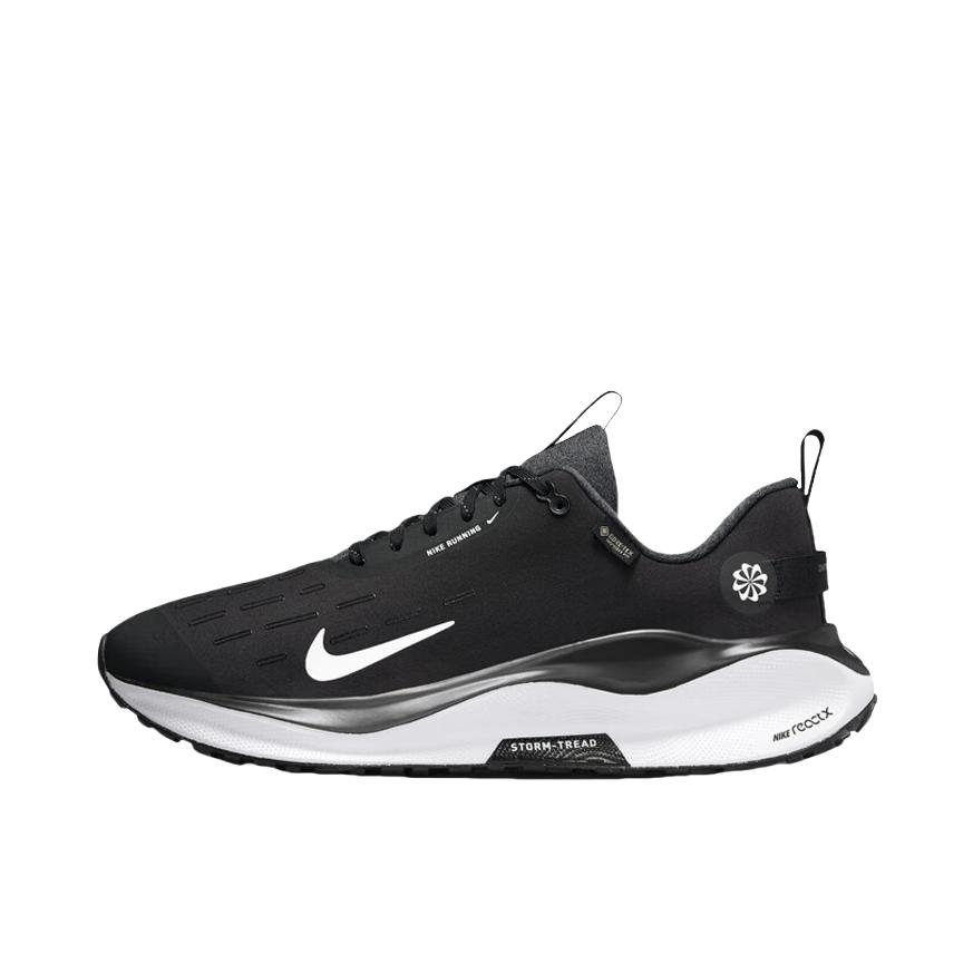推荐商品：Nike React Infinity Run 4 跑鞋 公路舒适缓震防滑耐磨防水织物训练飞织抓地包裹性 白色/黑色