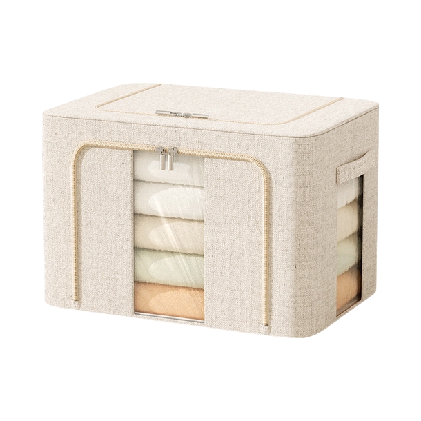 推荐商品：自然屋 ZRW12222-BK114 布艺 整理折叠棉麻收纳框收纳箱