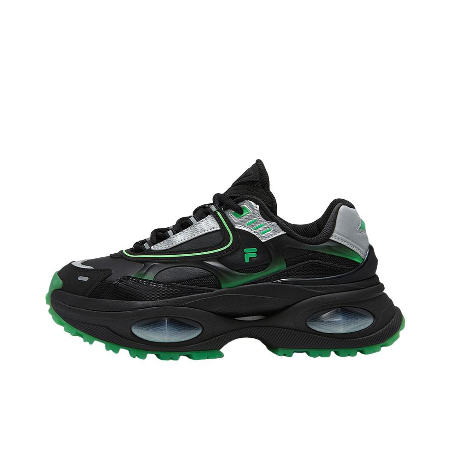 推荐商品：【赵露思同款】FILA/斐乐 Bianco 3 硬糖3 厚底防水 防滑耐磨 系带增高 老爹鞋 女款/黑色/银器灰