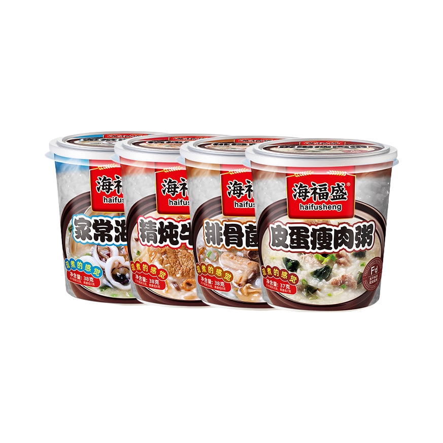 推荐商品：海福盛 冻干速食粥 桶装 多口味组合 充饥夜宵学生宿舍方便速食懒人食品营养早餐 冲泡代餐非油炸免煮