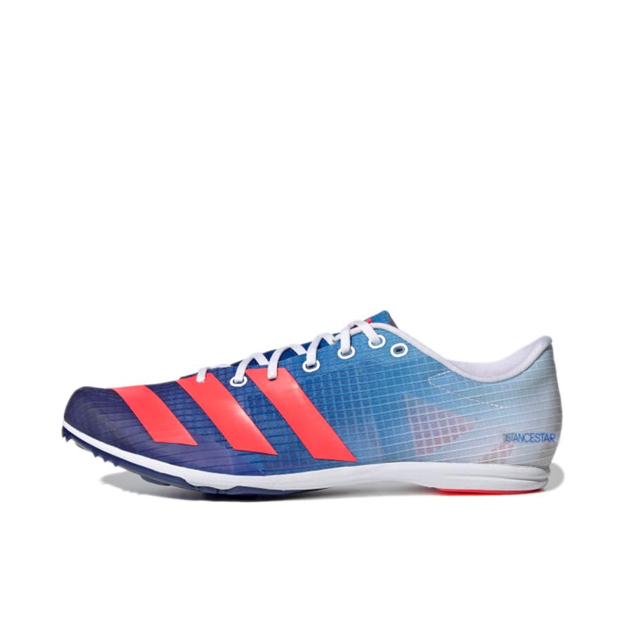 推荐商品：adidas Distancestar 跑鞋 防滑耐磨透气织物支撑回弹长跑贴合训练轻便 湛蓝