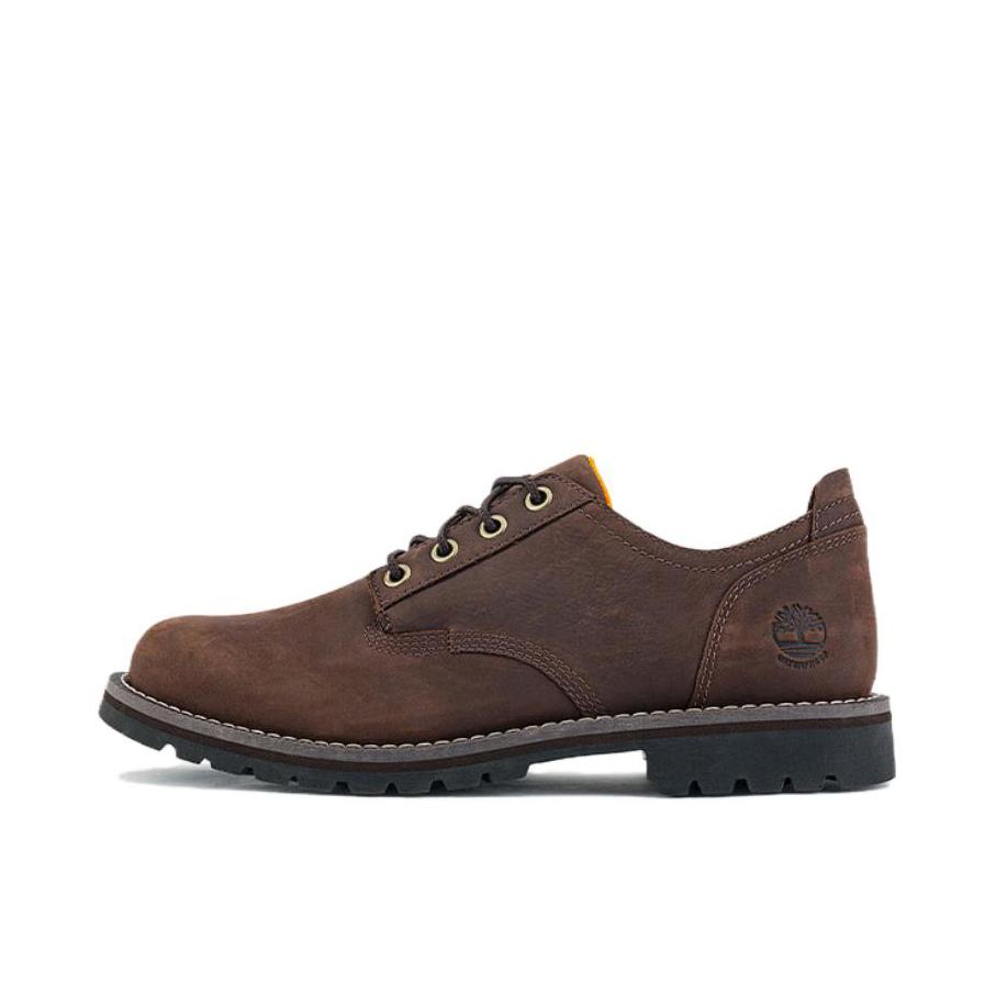推荐商品：Timberland/添柏岚 低帮 商务 防水 舒适 防滑耐磨 时尚休闲 皮鞋 宽版/深棕色