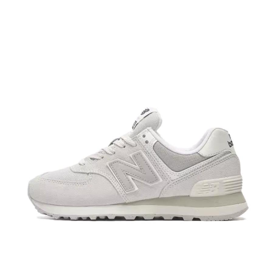 推荐商品：New Balance 574 运动休闲鞋 阿甘鞋 经典复古防滑耐磨缓震舒适透气时尚百搭轻便 女款/浅灰色/米色