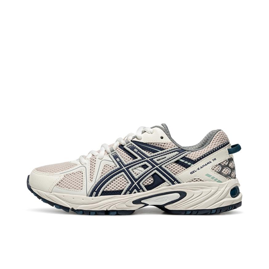 推荐商品：Asics/亚瑟士 Gel-Kahana TR 潮流复古 合成革 织物 运动休闲鞋 灰色/白色/蓝色