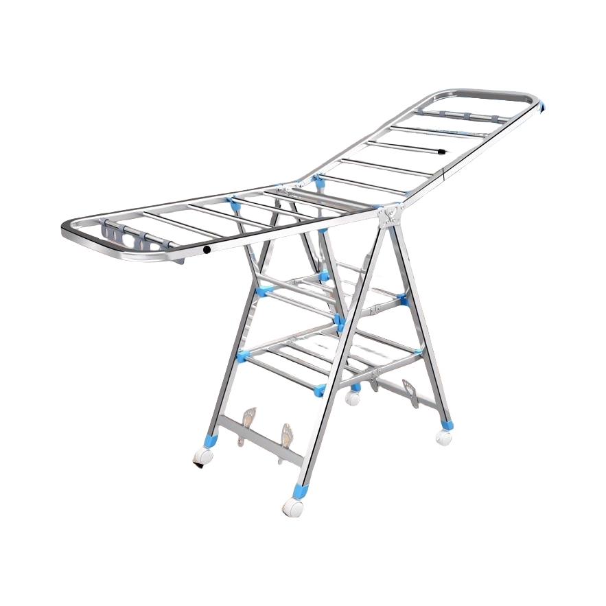 推荐商品：乐佰佳 不锈钢 加长翼形三层 落地晾衣架