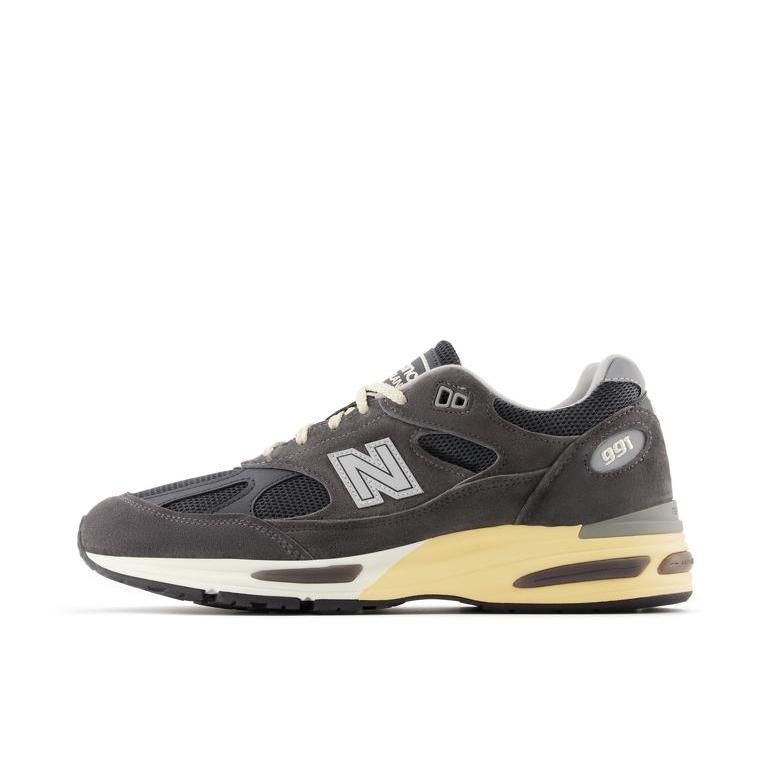 New Balance 991 跑鞋 舒适减震防滑耐磨织物网布透气经典复古休闲运动百搭通勤贴合 D宽/灰色