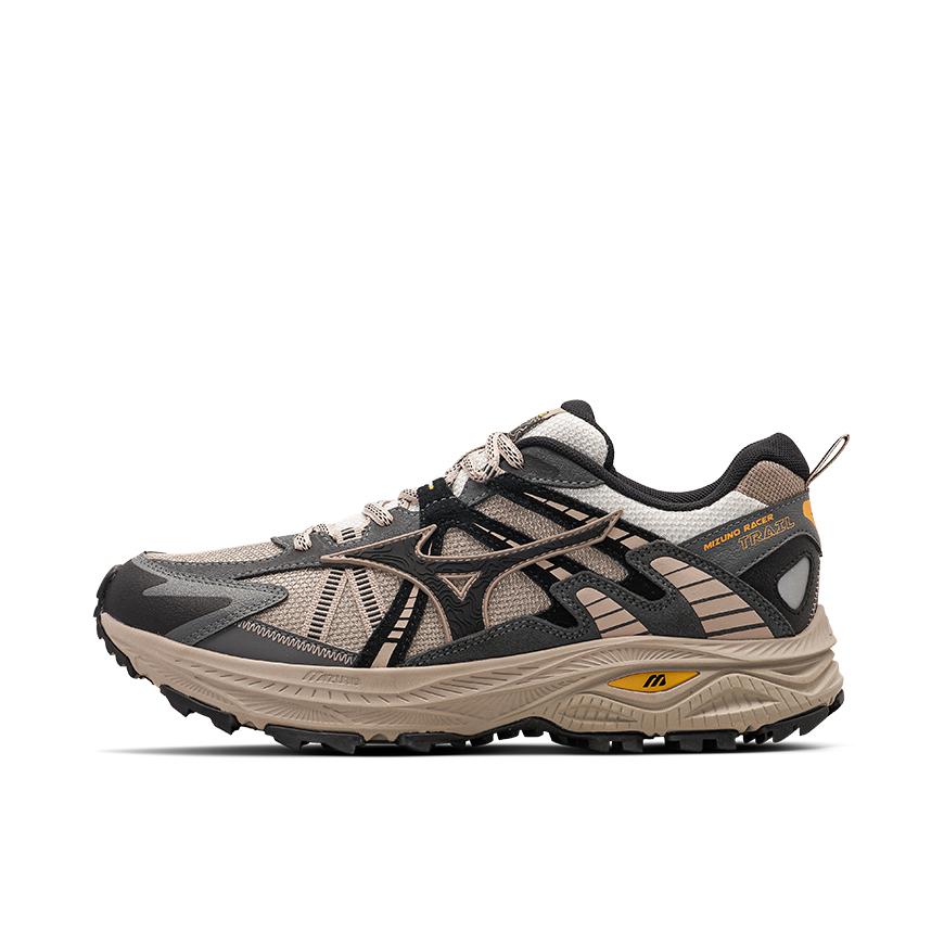 推荐商品：Mizuno/美津浓 Racer Trail 织物 缓震回弹 防滑耐磨 网面 运动休闲鞋 浅褐/鸽灰/黑色