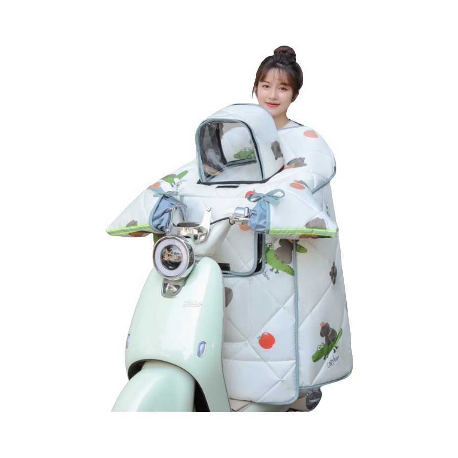 推荐商品：七行记 防水保暖 双窗 亲子 内置口袋 电动车挡风被