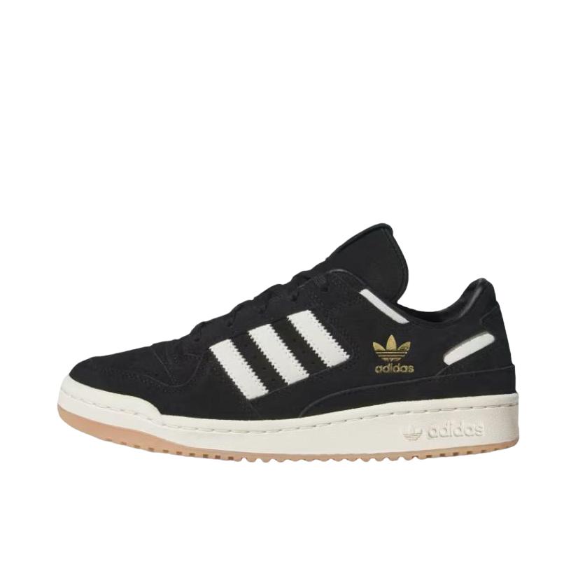 推荐商品：adidas Originals Forum 板鞋 轻便复古防滑时尚魔术贴篮球风薄底包裹性 黑色/白色/土黄色
