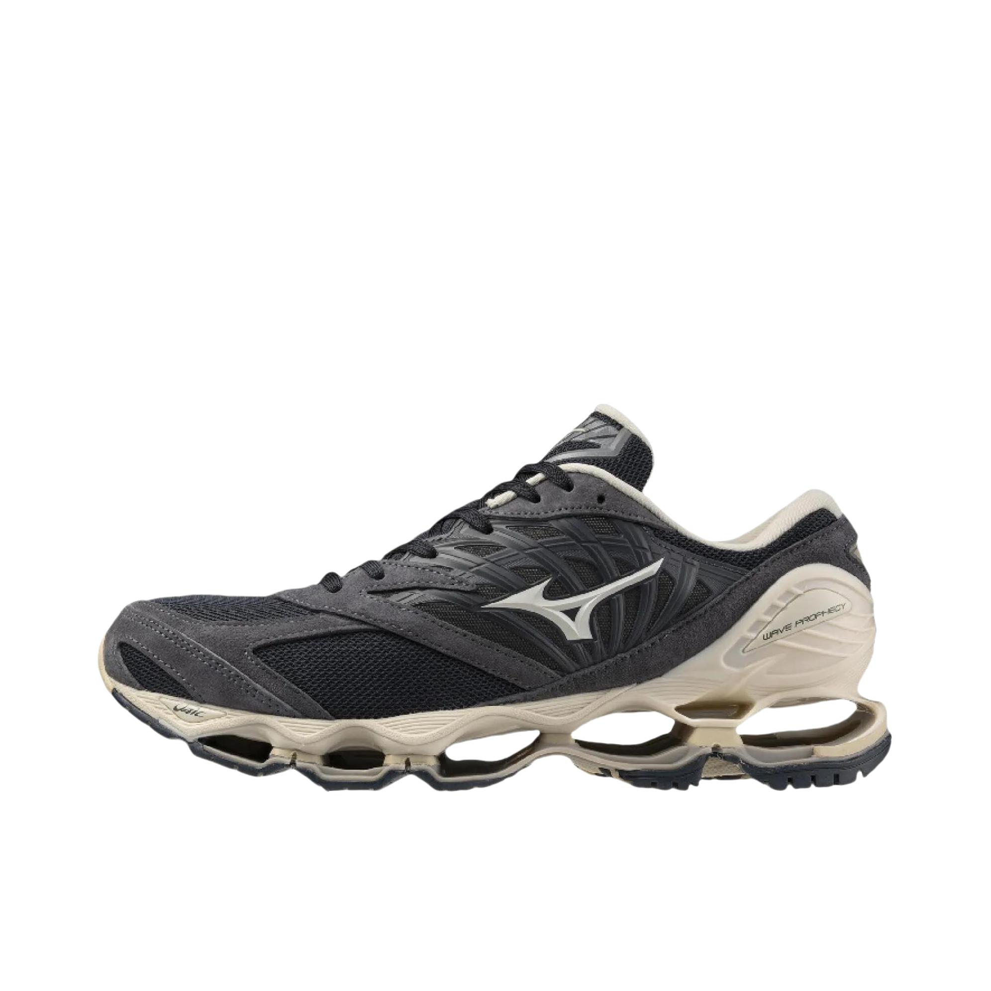 推荐商品：Mizuno/美津浓  Wave Prophecy LS  预言  缓震回弹 防滑耐磨 舒适轻便  网布  透气 拼接织物 合成革 支撑 百搭时尚 休闲运动  跑鞋 深蓝色/白色
