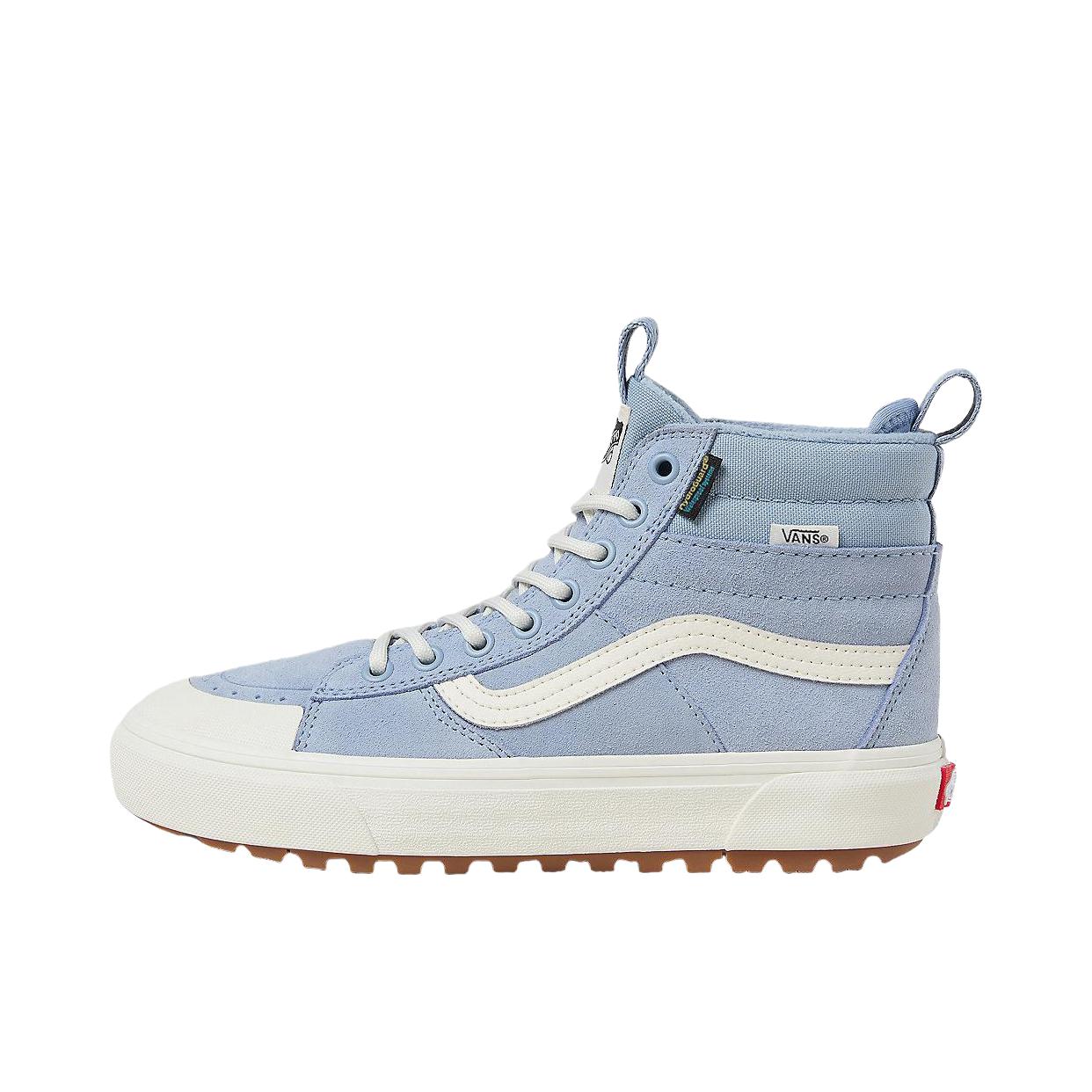 推荐商品：Vans/范斯 SK8-Hi 板鞋 潮流经典拼接复古街头厚底 蓝色/棕色/白色