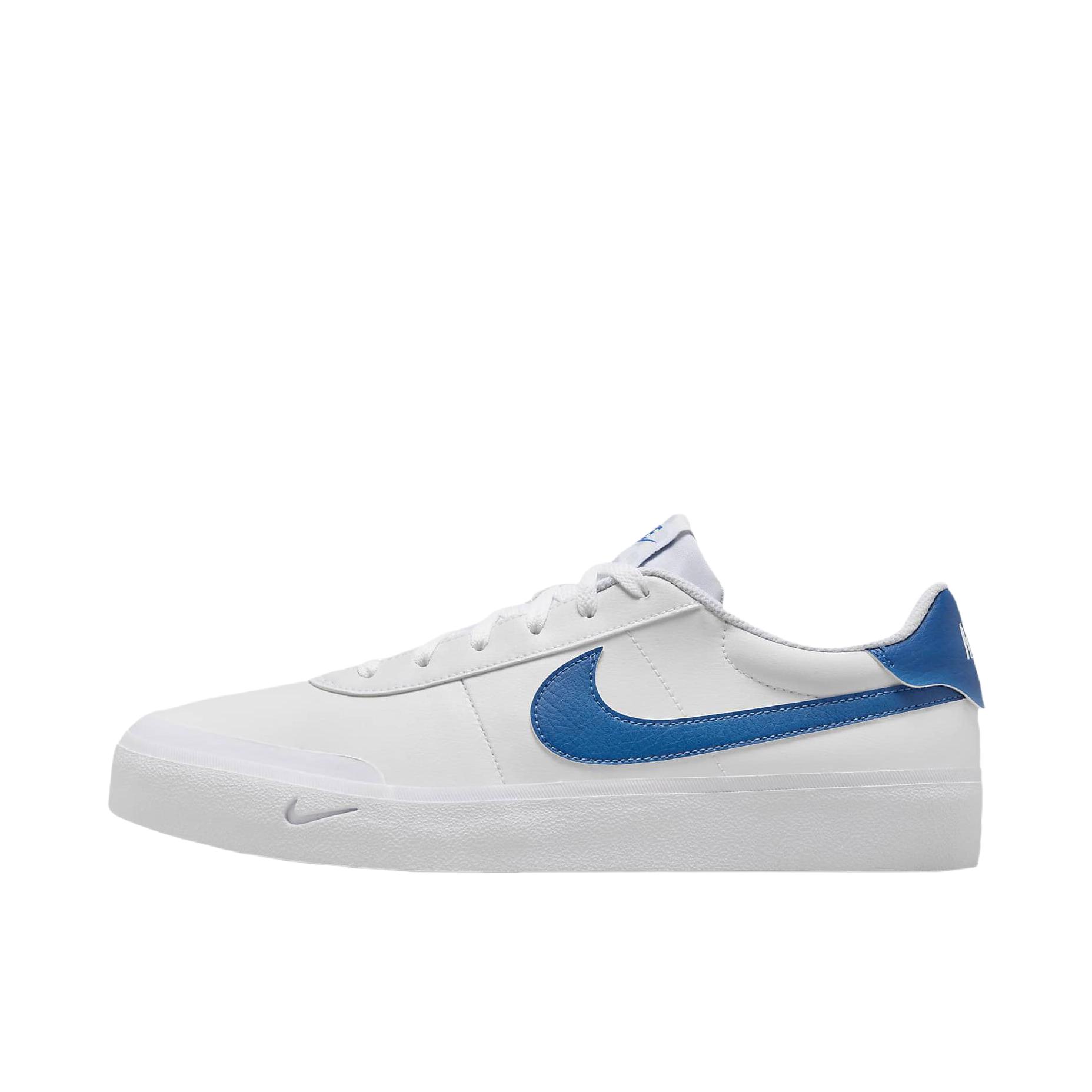 推荐商品：Nike COURT SHOT 板鞋 防滑耐磨网眼透气舒适百搭时尚简约 白色/蓝色 